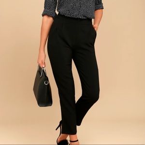 Lulu’s High-Waisted Black Trousers